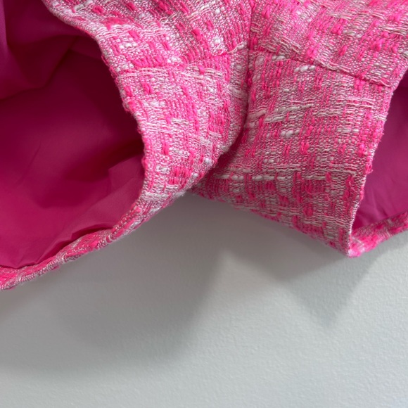 L'Agence Ashton Tweed Short Pink White High Waist, Size 8 - Picture 6 of 11